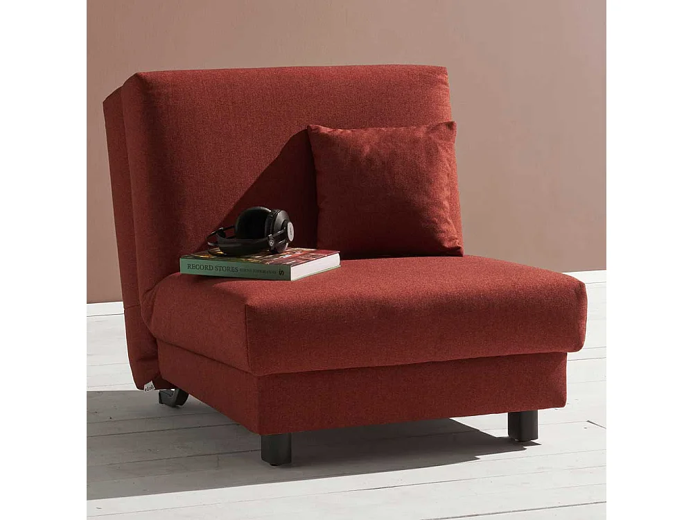 Schlafsessel in Dunkelrot Stoff Made in Germany