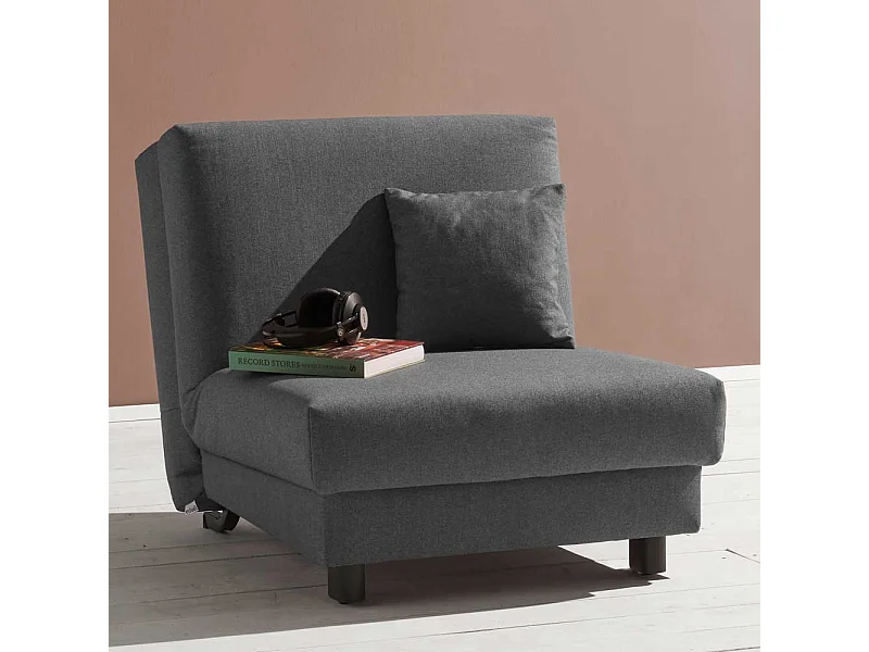 Faltsessel in Grau Schlaffunktion