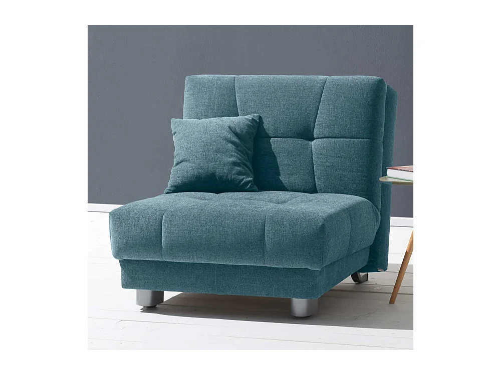 Schlafsessel in Petrol Flachgewebe 85 cm breit