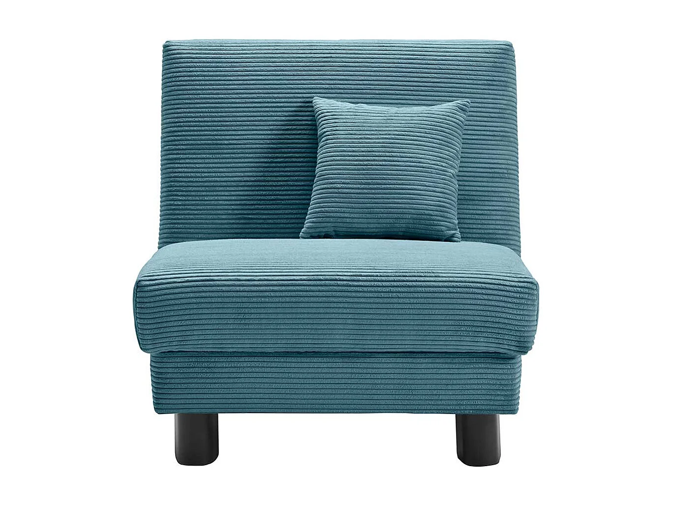 Faltsessel Cord Petrol in modernem Design Untergestell aus Metall