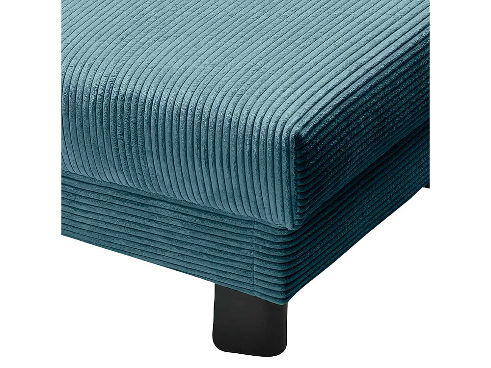 Faltsessel Cord Petrol in modernem Design Untergestell aus Metall