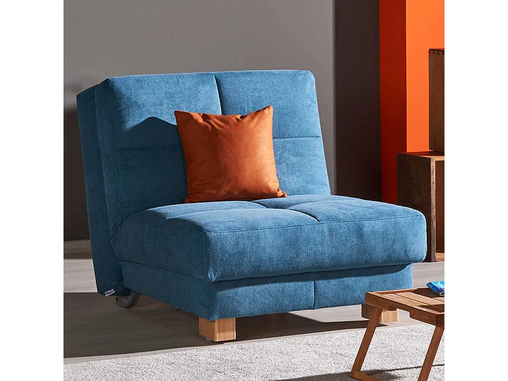 Sessel mit Schlaffunktion Petrol Stoff