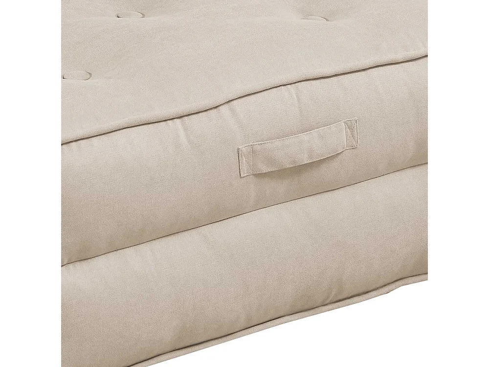 Faltsessel in Cremefarben Webstoff Bezug