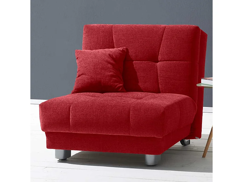 Faltsessel in Rot Flachgewebe 85 cm breit