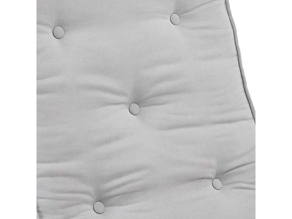 Falt Schlafsessel in Hellgrau Webstoff Bezug