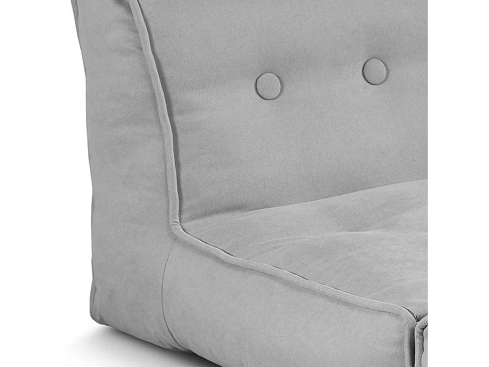 Falt Schlafsessel in Hellgrau Webstoff Bezug