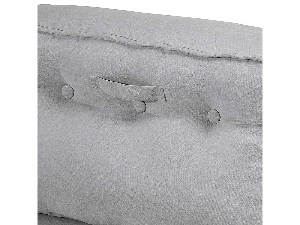 Falt Schlafsessel in Hellgrau Webstoff Bezug