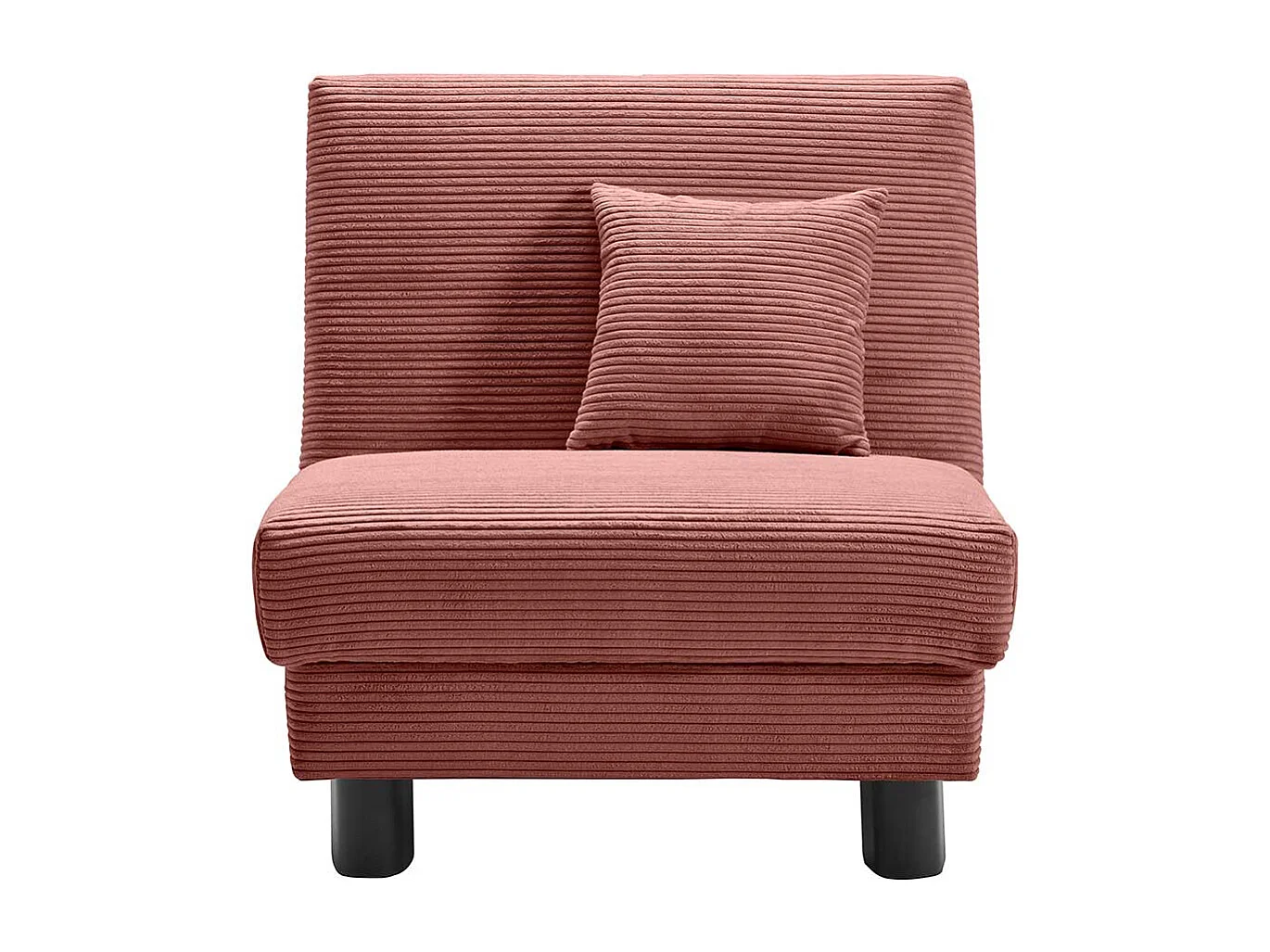 Faltsessel Cord modern in Rot Untergestell aus Metall