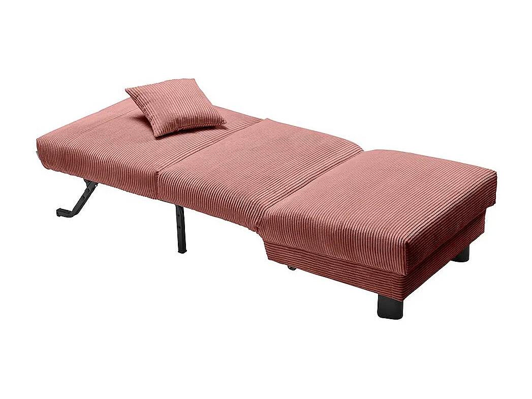 Faltsessel Cord modern in Rot Untergestell aus Metall