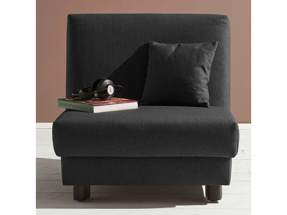 Sessel in Dunkelgrau Schlaffunktion