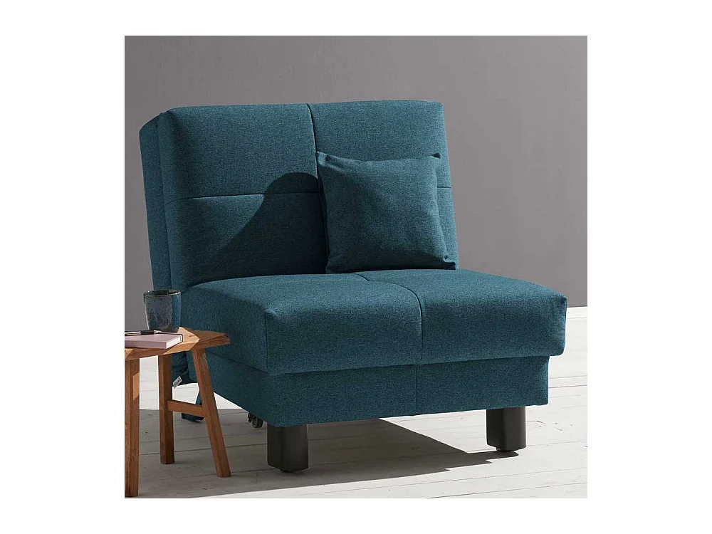 Schlafsessel in Petrol Stoff 85 cm breit