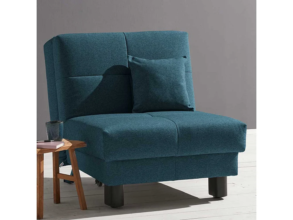 Schlafsessel in Petrol Stoff 85 cm breit