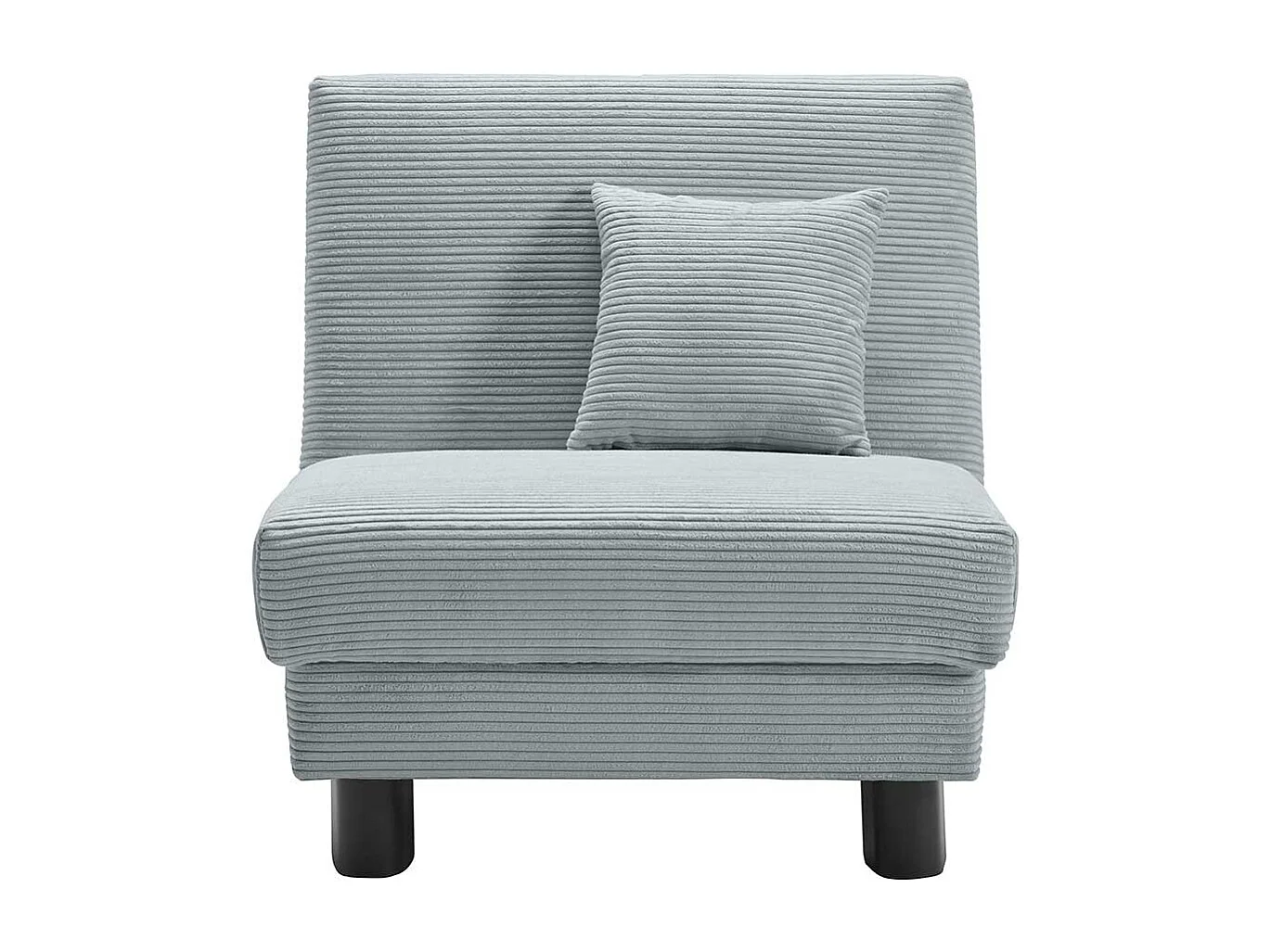 Sessel mit Bettfunktion in Hellblau Vierfußgestell aus Metall