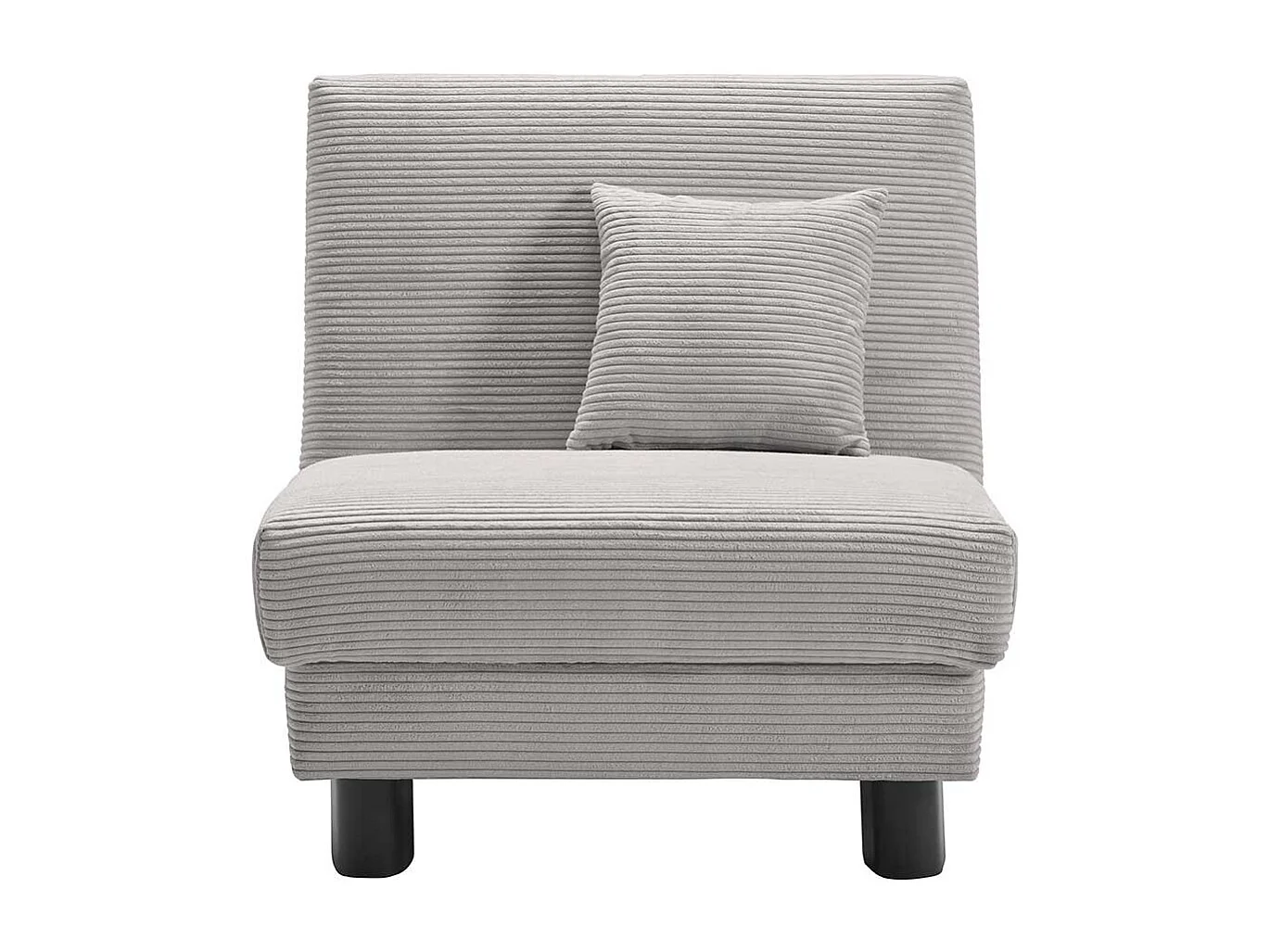 Hellgrauer Schlafsessel mit Vierfußgestell aus Metall 85 cm breit