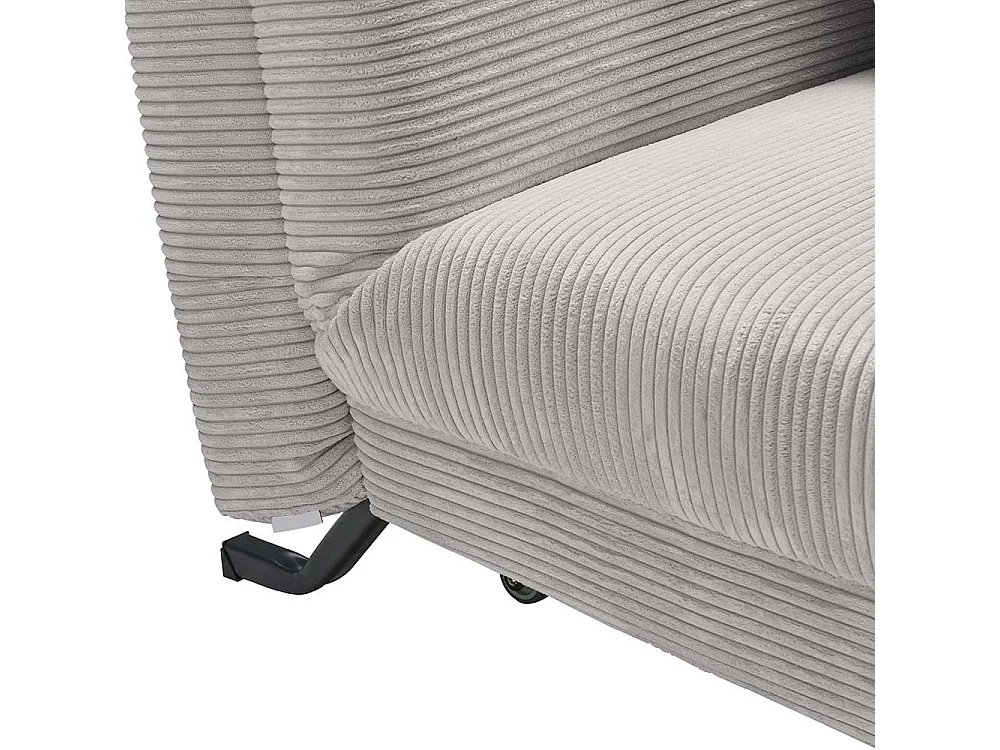 Hellgrauer Schlafsessel mit Vierfußgestell aus Metall 85 cm breit