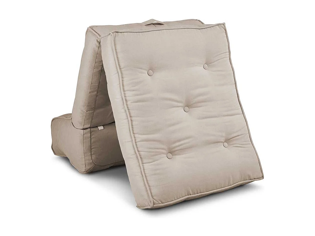 Faltsessel in Cremefarben Webstoff Bezug