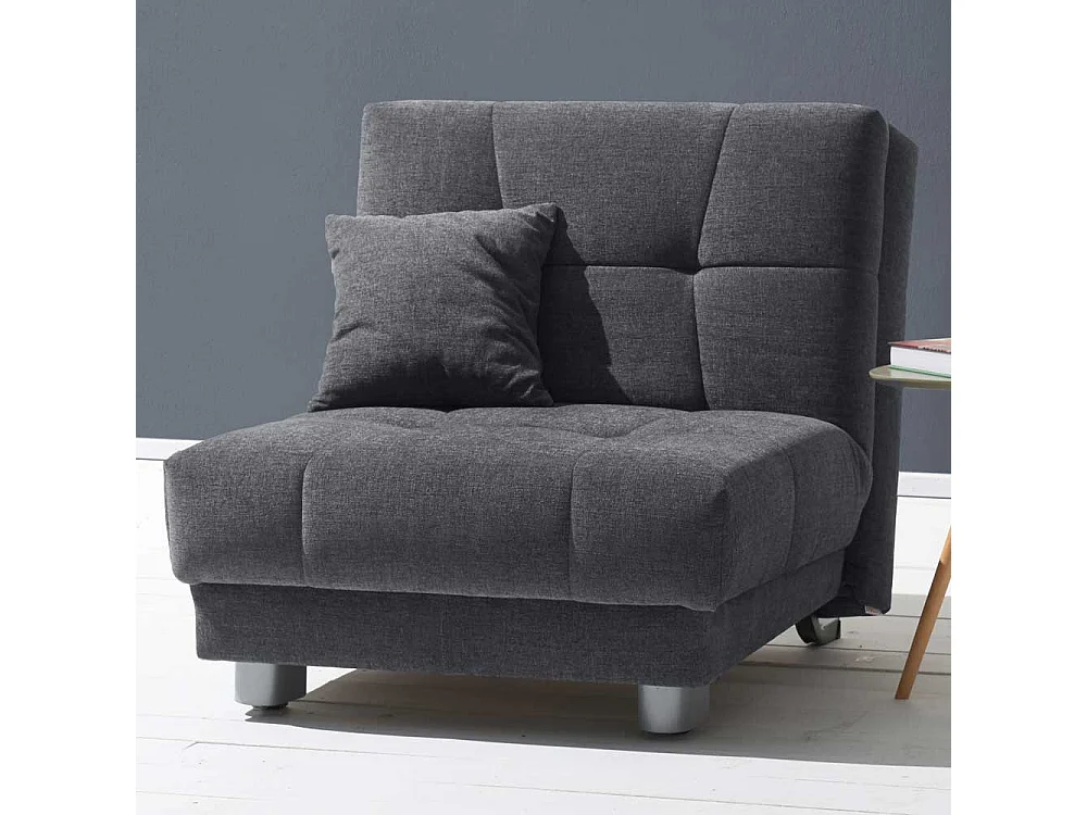 Faltsessel in Blaugrau Flachgewebe modern