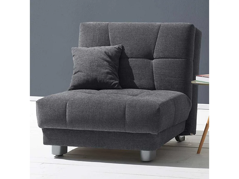 Faltsessel in Blaugrau Flachgewebe modern