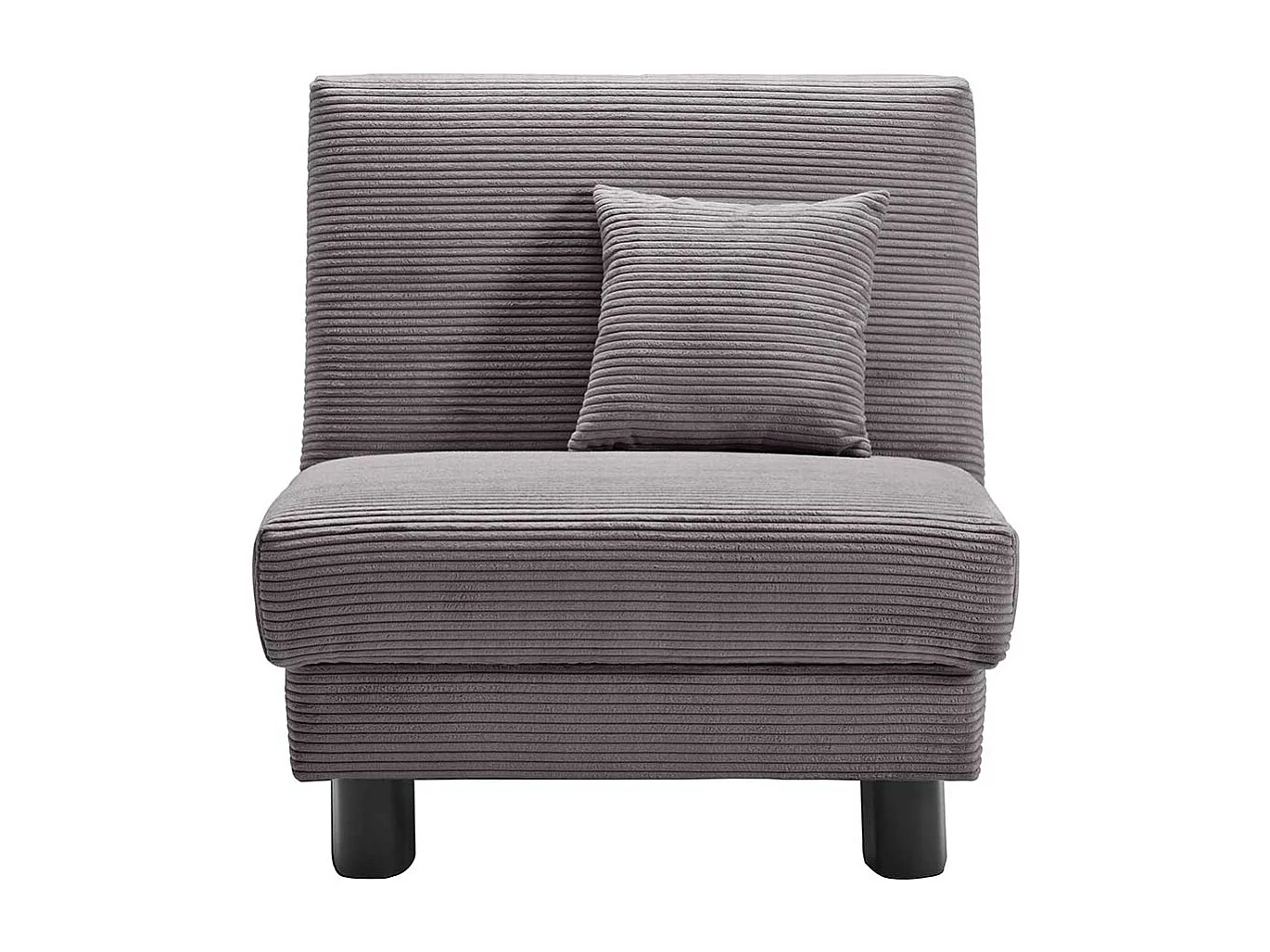 Grauer Faltsessel in modernem Design Cord und Metall