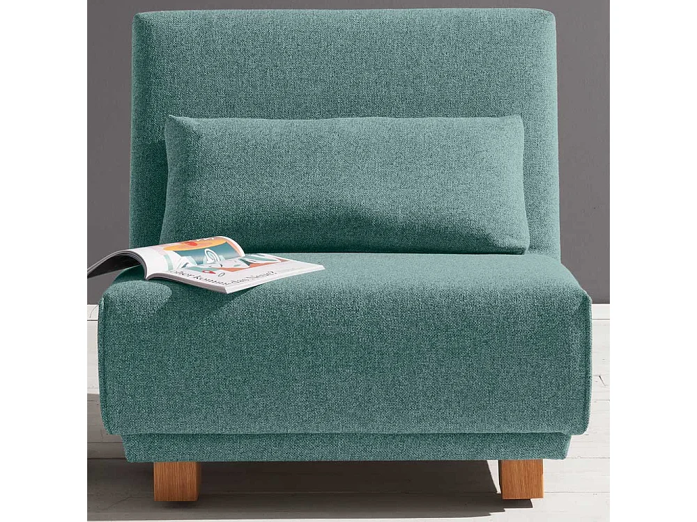 Funktionssessel in Petrol Stoff Schlafen