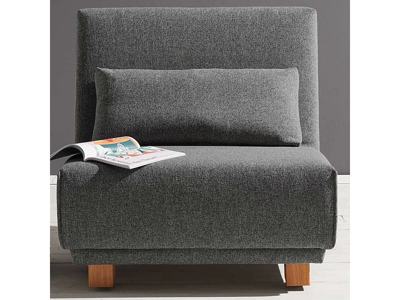 Schlafsessel in Grau Stoff Made in Germany