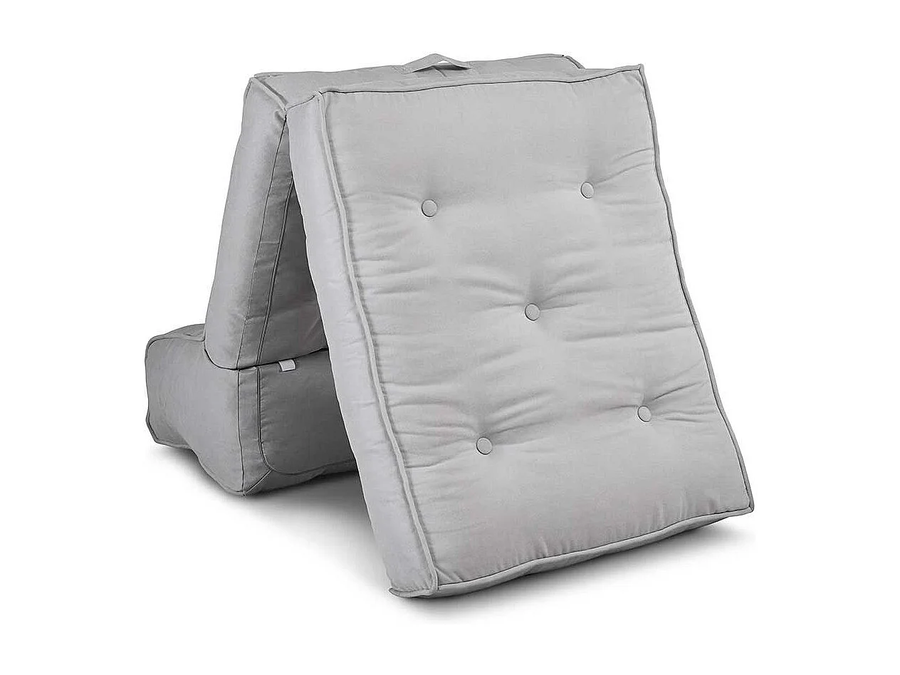 Falt Schlafsessel in Hellgrau Webstoff Bezug