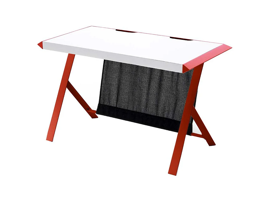 PC Tisch in Weiß Rot