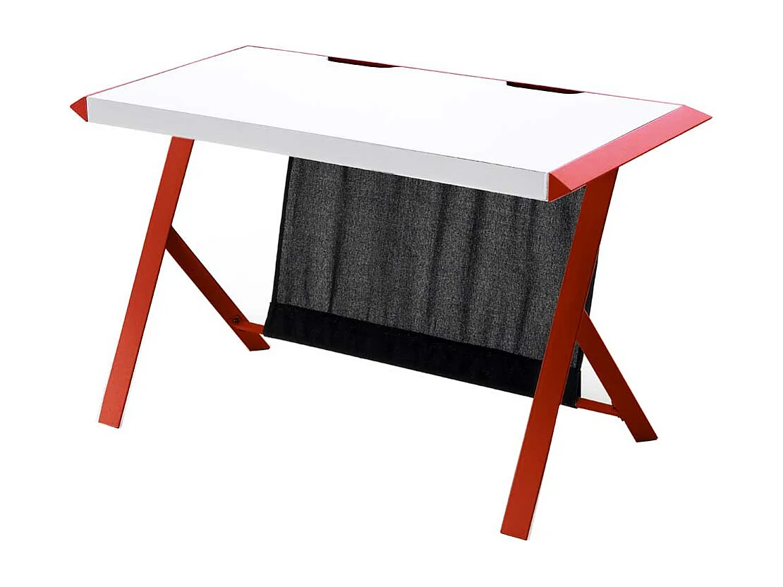 PC Tisch in Weiß Rot