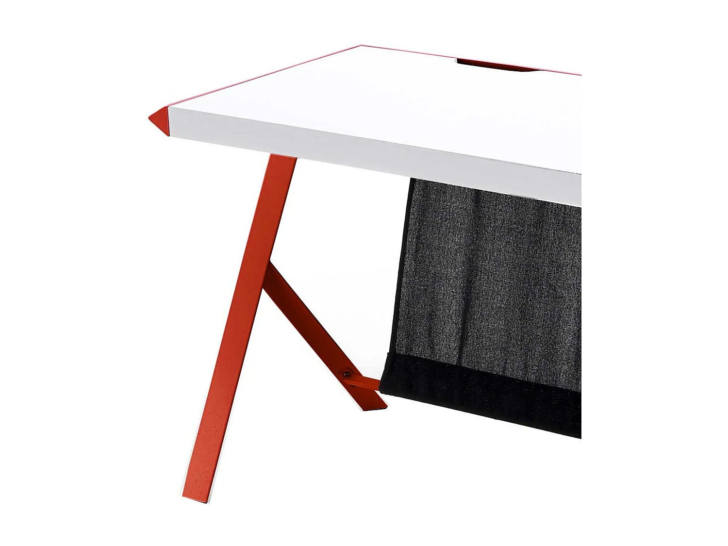 PC Tisch in Weiß Rot