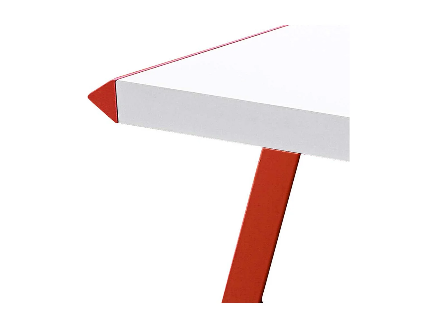 PC Tisch in Weiß Rot