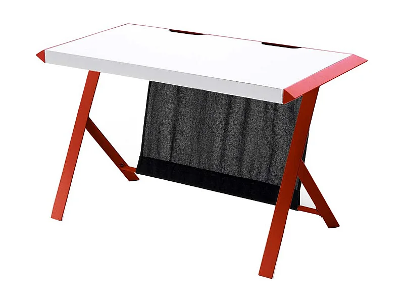 PC Tisch in Weiß Rot