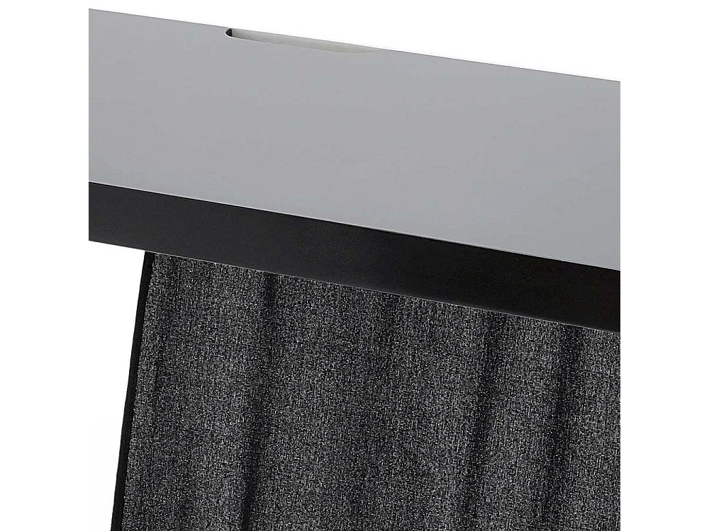 PC Tisch mit Knieraumblende Weiß Schwarz