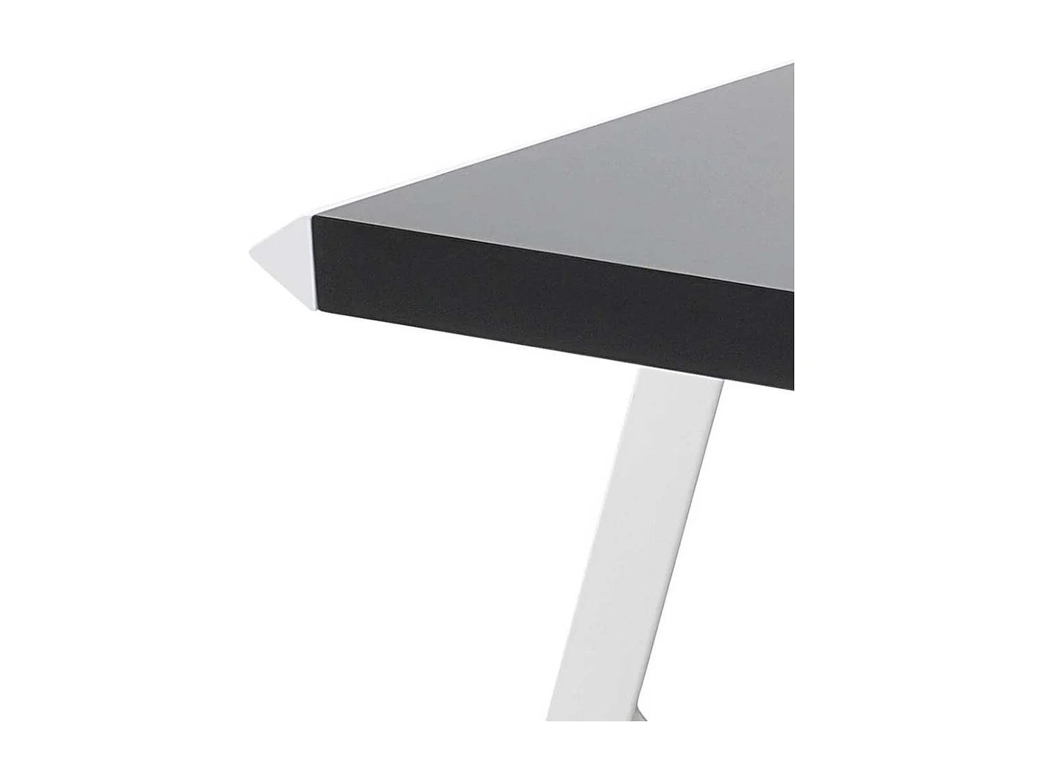 PC Tisch mit Knieraumblende Weiß Schwarz