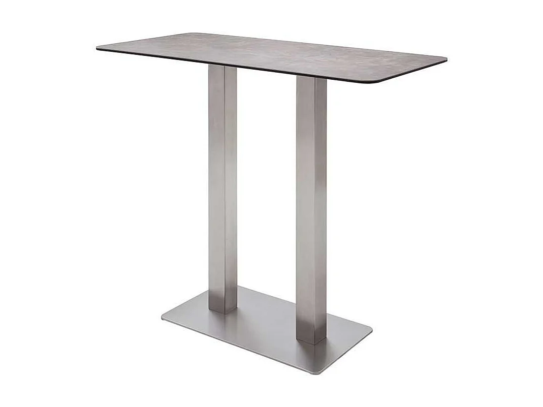 Küchenbartisch mit Keramik Glasplatte Braun Grau