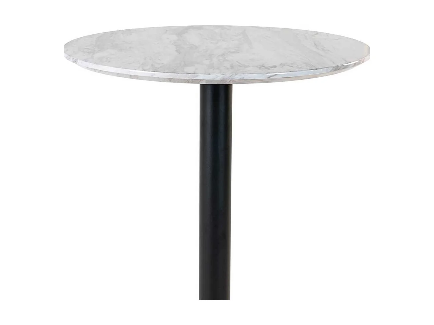 Runder Bartisch in Weiß Hellgrau Schwarz 105 cm hoch