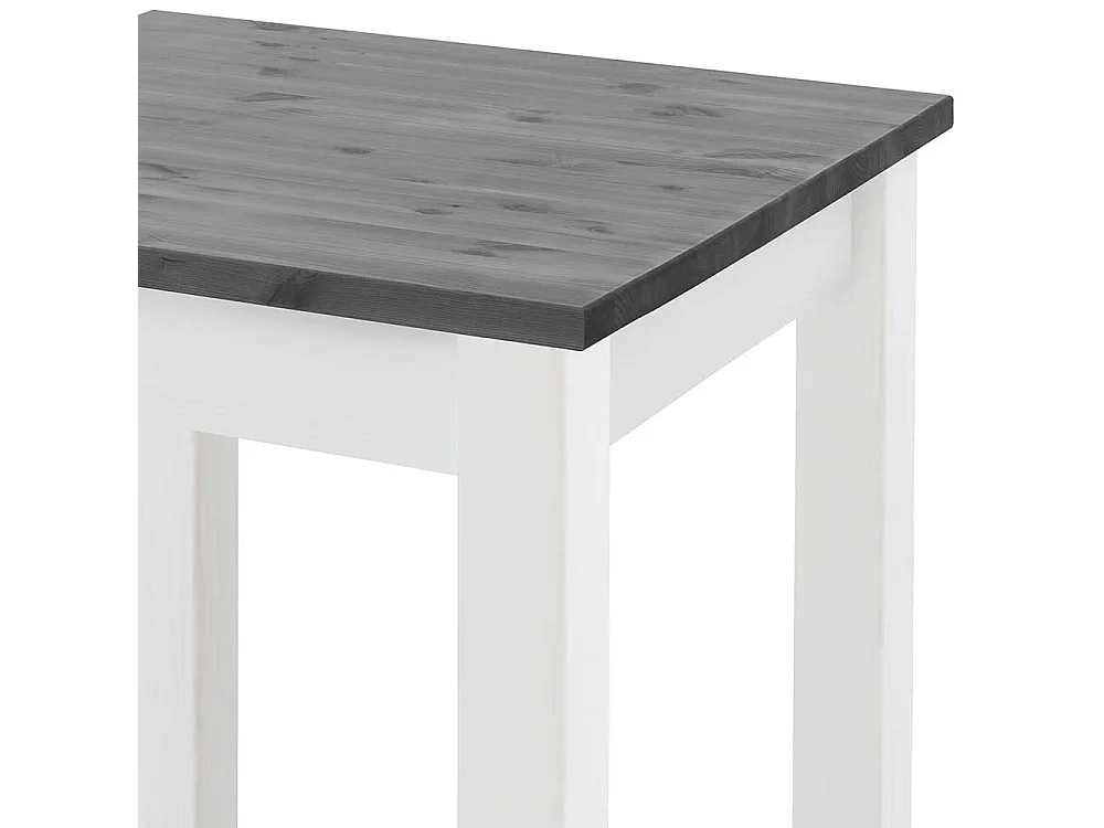 Bartisch Weiß Grau aus Kiefer Massivholz Landhausstil