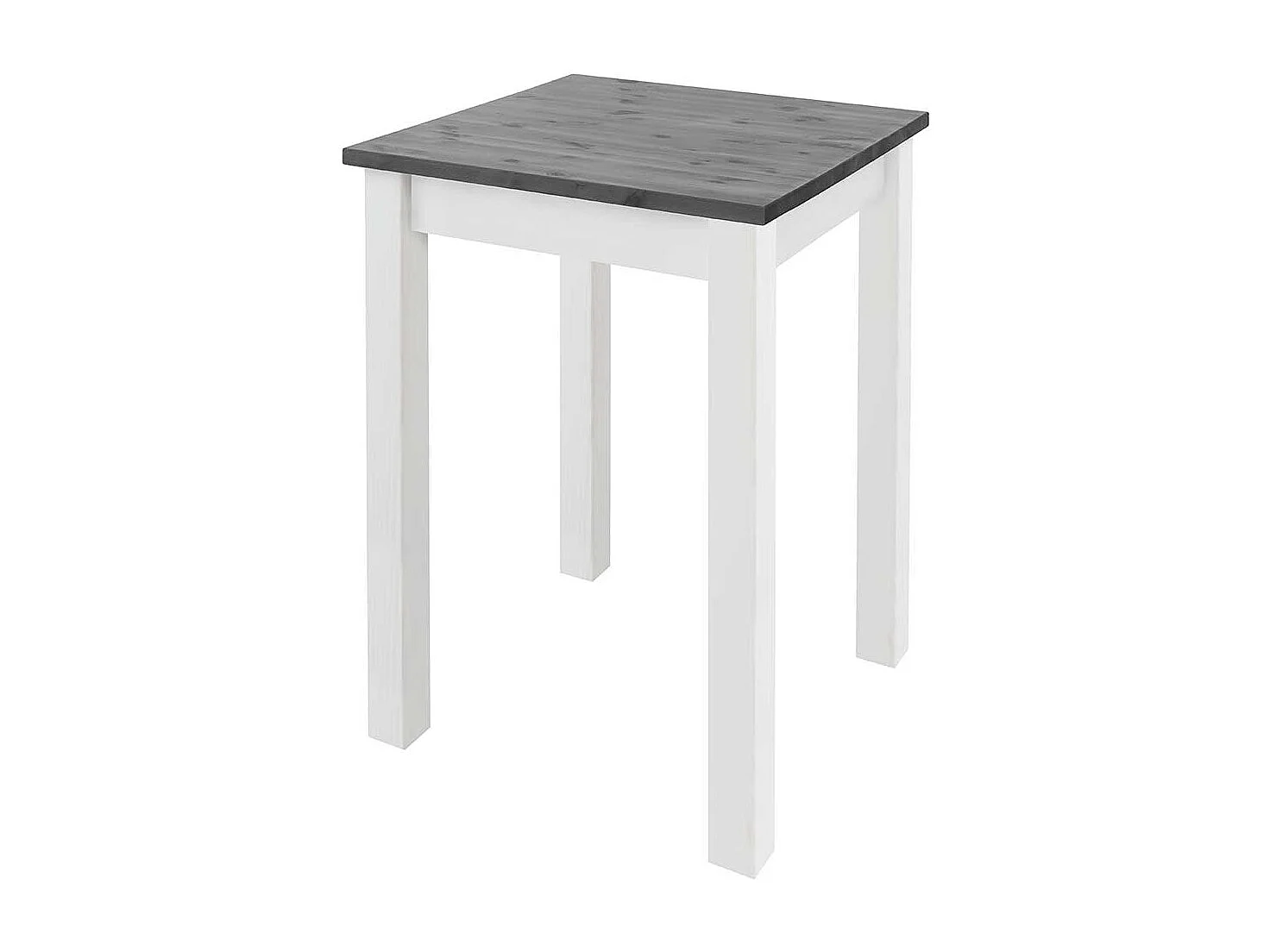 Bartisch Weiß Grau aus Kiefer Massivholz Landhausstil