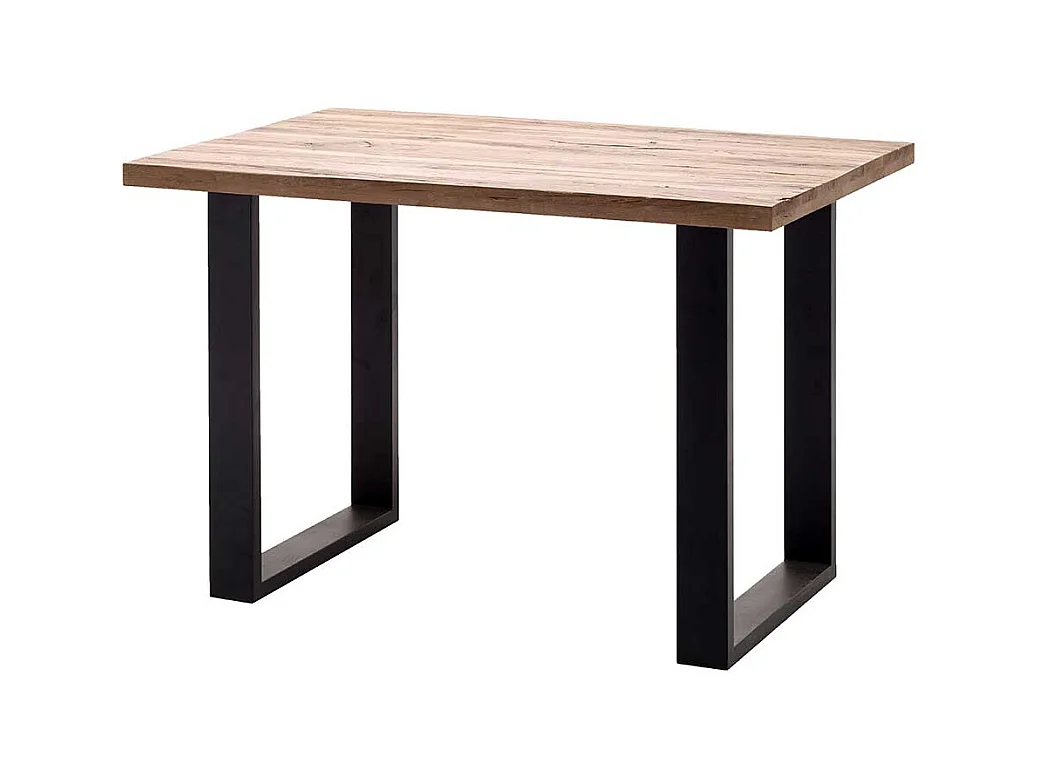 Massivholz Bartisch in Eiche gekälkt Anthrazit