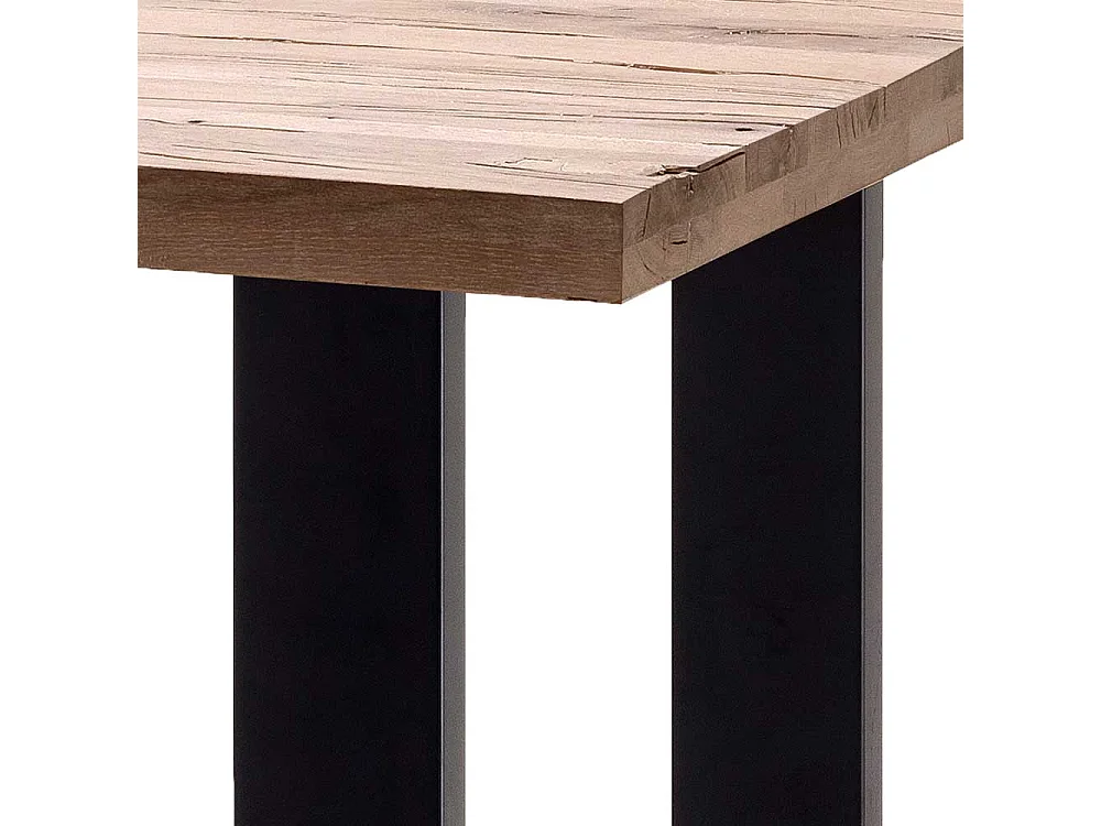 Massivholz Bartisch in Eiche gekälkt Anthrazit