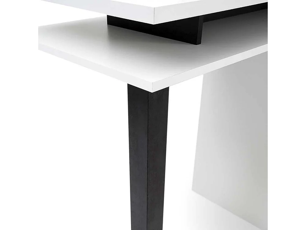 Bartisch modern in Weiß und Beton Optik dunkelgrau 103 cm hoch