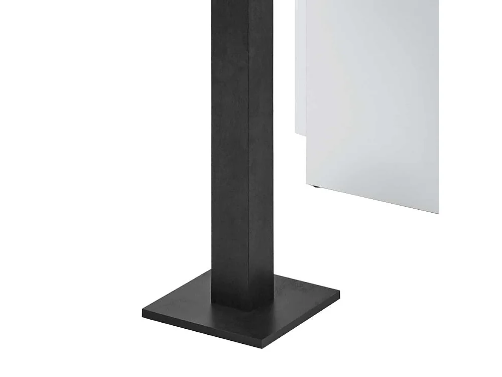 Bartisch modern in Weiß und Beton Optik dunkelgrau 103 cm hoch