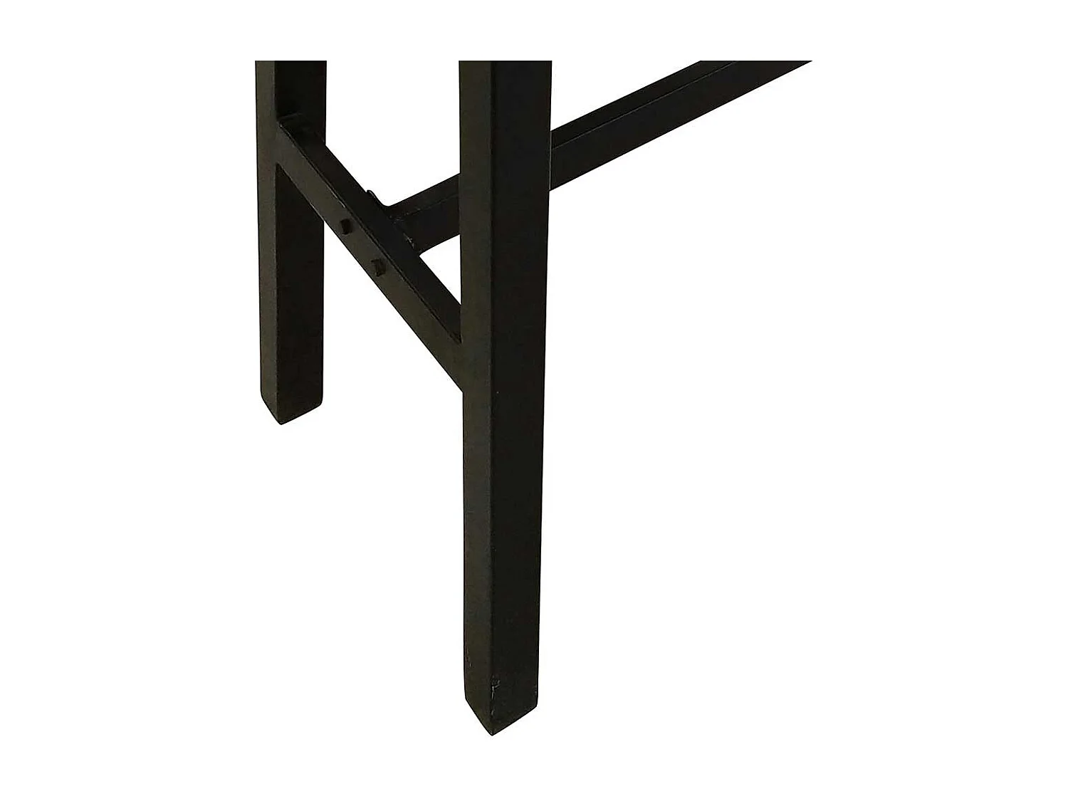 Baumkanten Tresentisch aus Akazie Massivholz und Stahl 125 cm breit