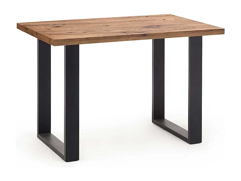 Bartisch aus Eiche Massivholz und Stahl 160 cm breit
