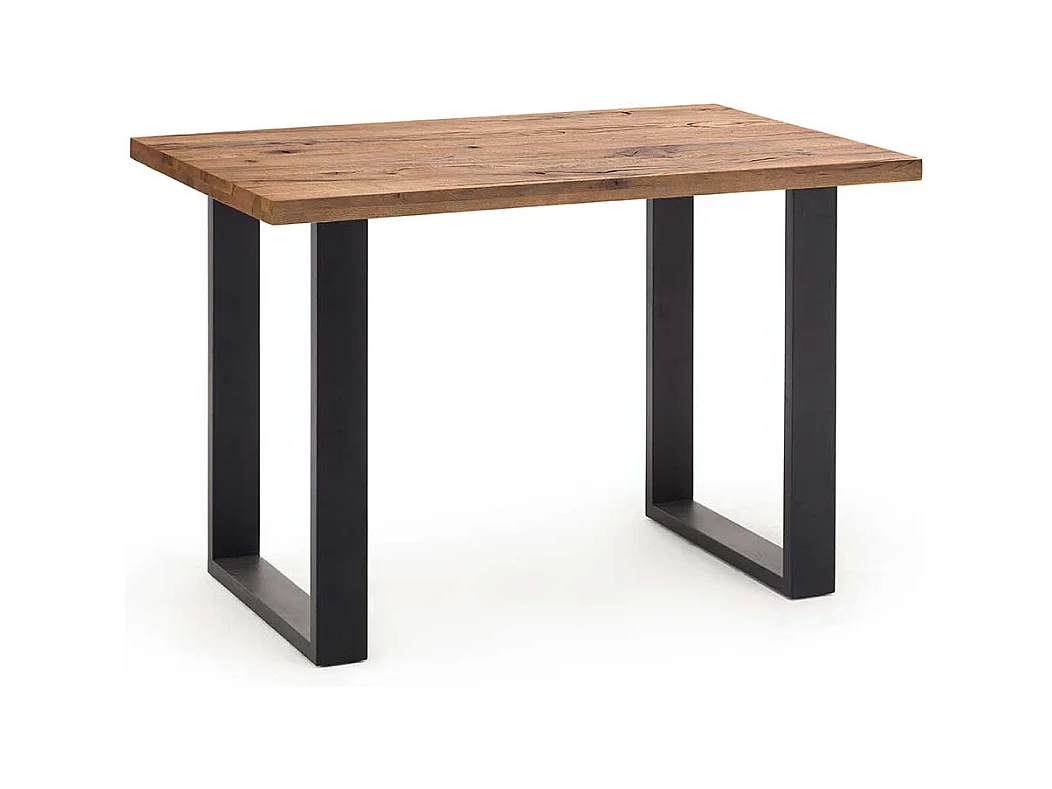 Bartisch aus Eiche Massivholz und Stahl 160 cm breit
