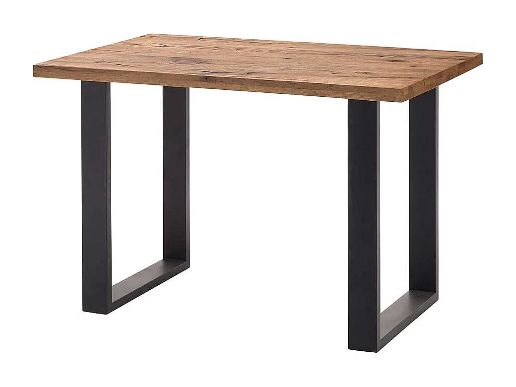 Bartisch aus Eiche Massivholz und Stahl 160 cm breit