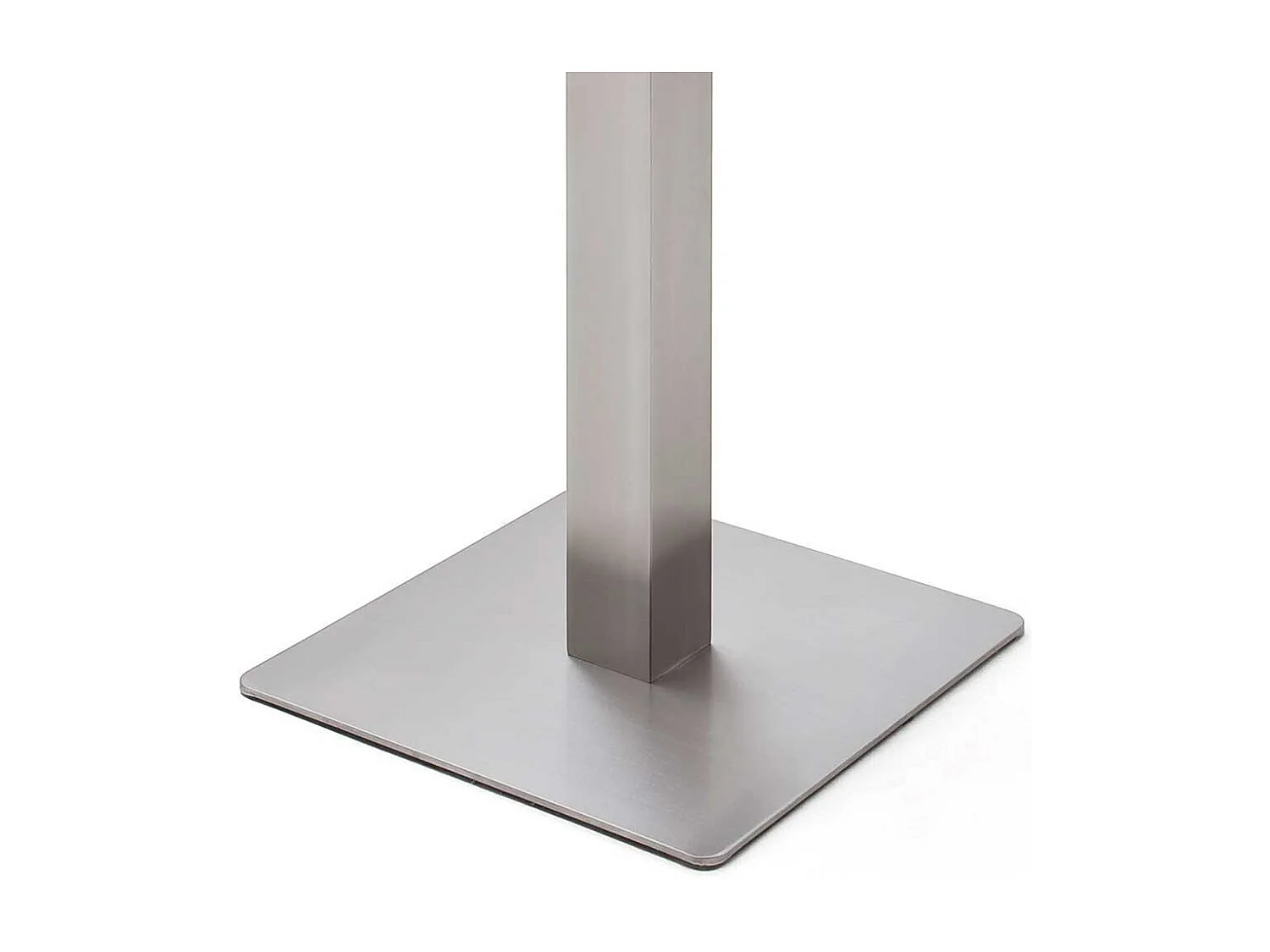 Bartisch mit Glasplatte in Weiß Edelstahl