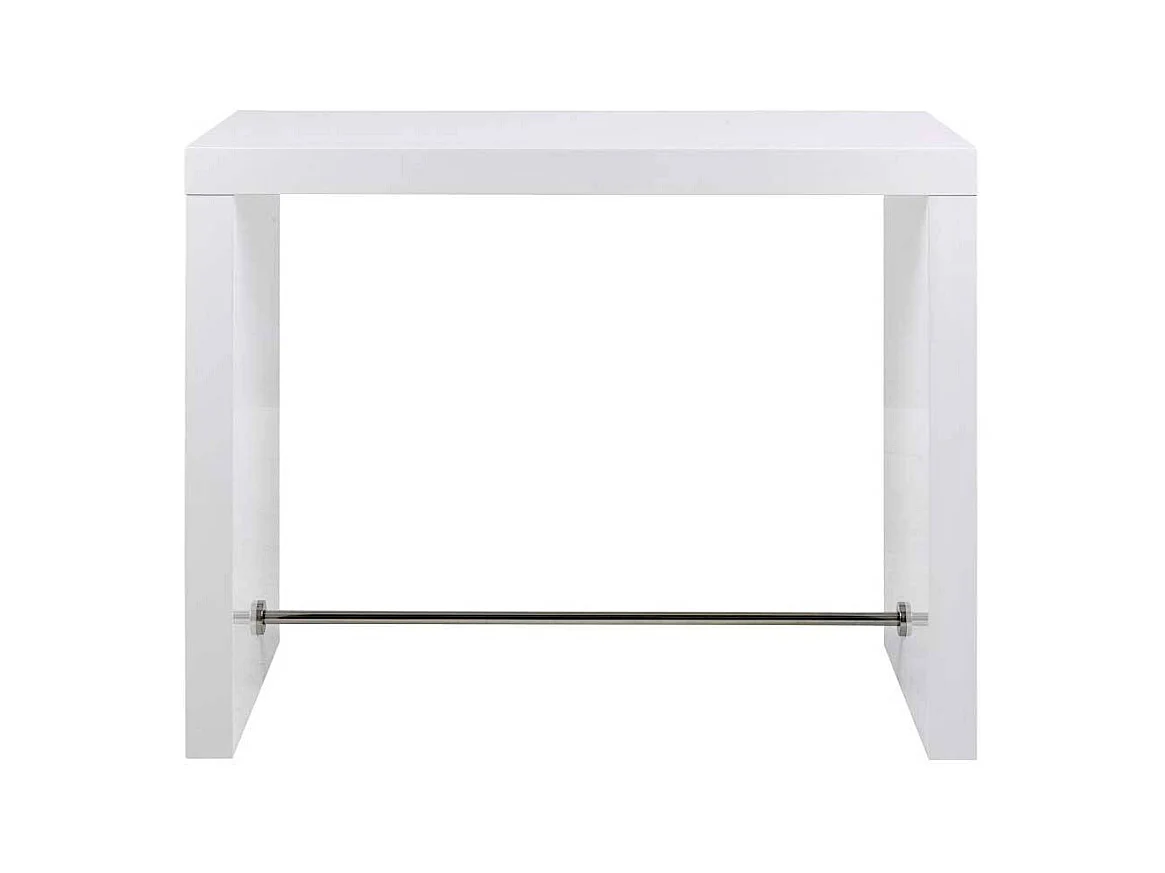 Rechteckiger Bartisch in Weiß Hochglanz 105 cm hoch