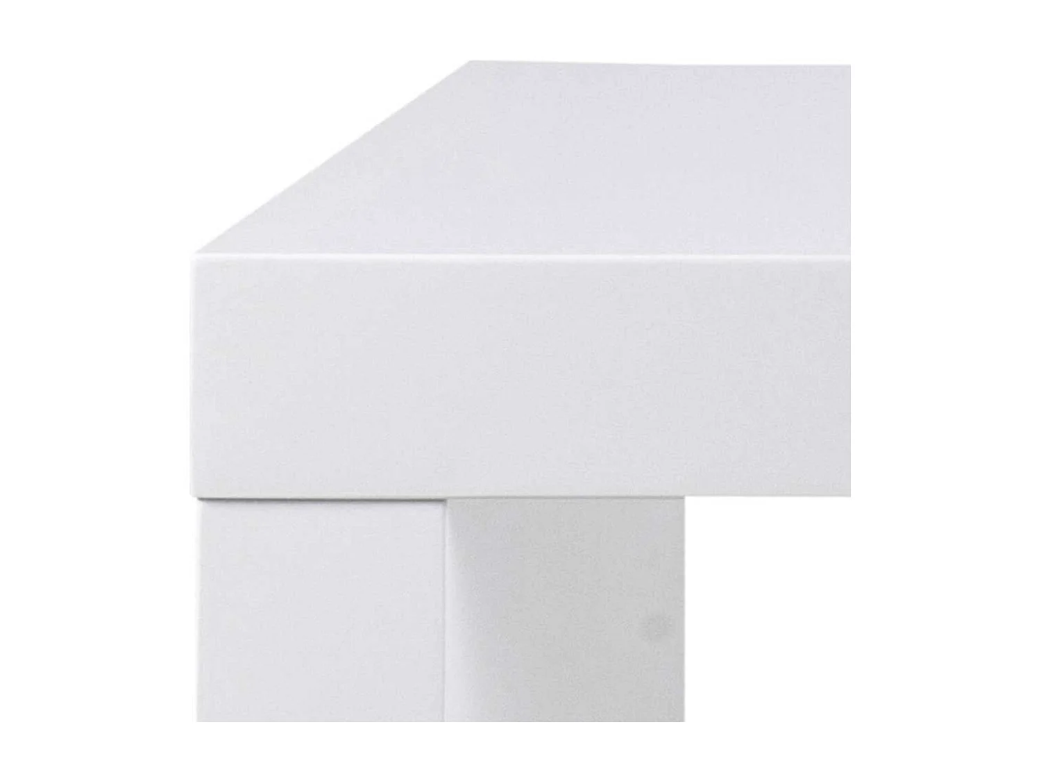 Rechteckiger Bartisch in Weiß Hochglanz 105 cm hoch