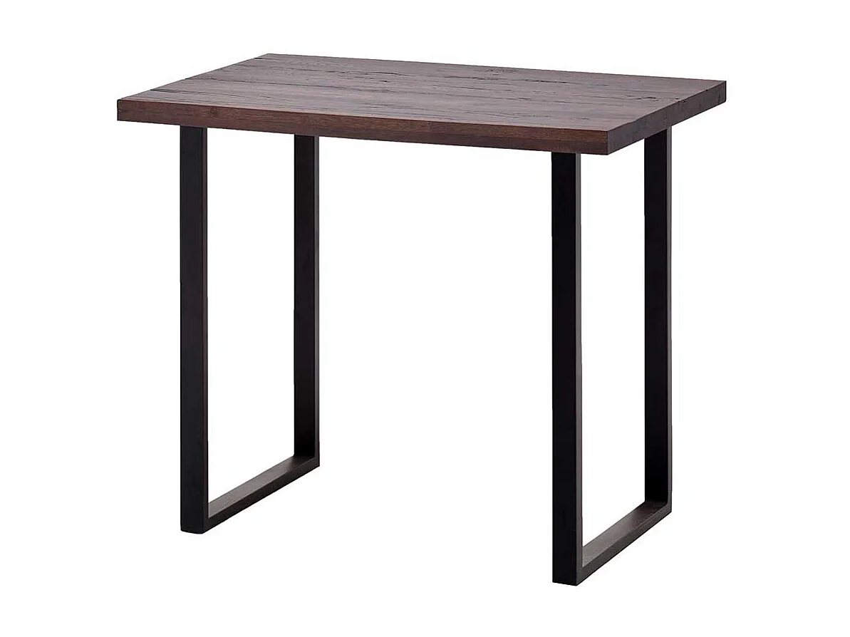 Holz Bartisch in Eichefarben verwittert Bügelgestell