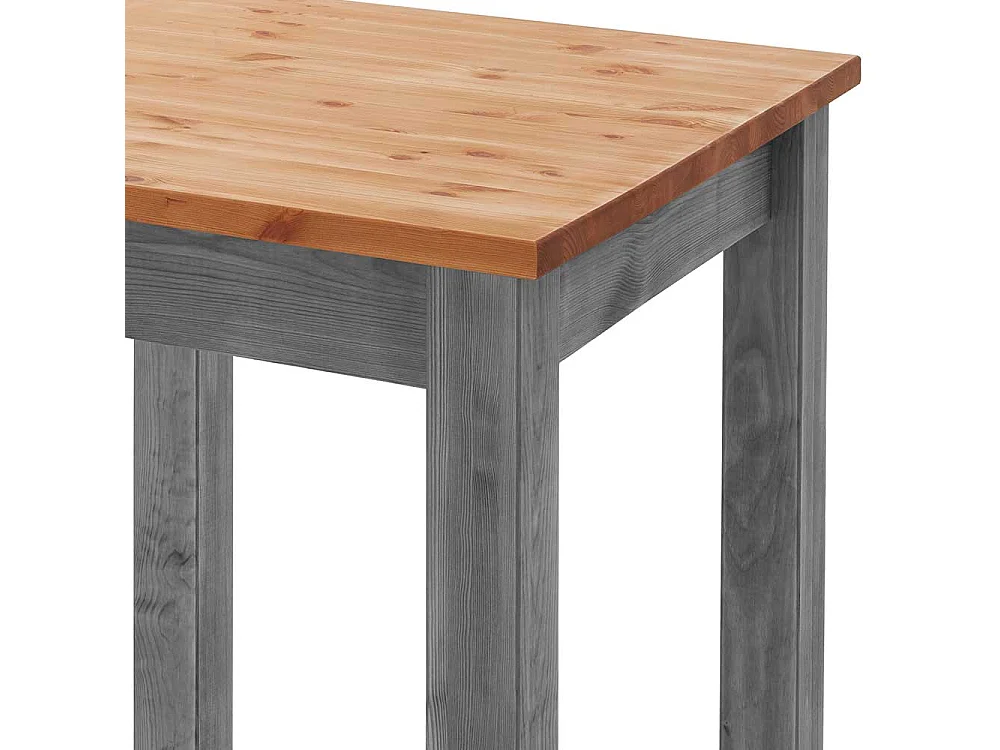 Kiefernholz Bartisch in Grau und Laugenfarben 103 cm hoch